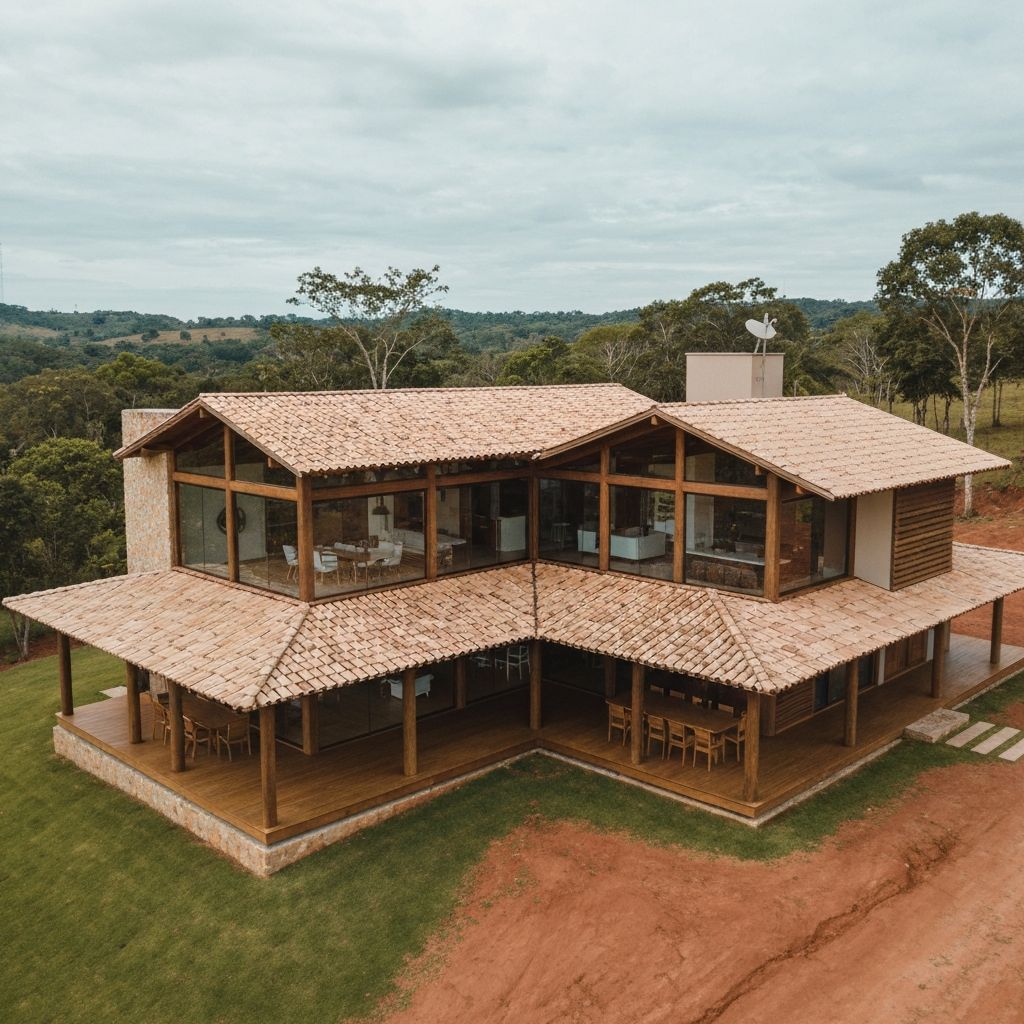 Casa de campo brasileña moderna